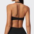 Yoga Bra Workout Halter Tops Fitness Sports Bras Sexy Athletic Sport Underwear Women Shockproof Running Crop Top With Chest Pad