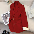Spring New Fashion Women’s Casual Elegant Trendy Solid Color Single-breasted Long Sleeve Suit Blazers Female Clothes Coats Tops