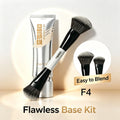 30ml DPDP Long-wear Liquid Foundation with F4 Dual-ended Makeup Brush Set - Base Cosmetic Applicator for Long Lasting Coverage
