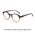 BLUEMOKY Vintage Round Prescription Glasses For Men Women Stylish Photochromic Progressive Optical Eyeglasses
