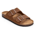 Crestar Women's Cork Footbed Sandals Lady Fashion Buckle Slip-On Slide Sandals Summer Comfortable Suede Shoes with Arch Support