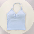 Women's Sexy Sports Bra - Open Back Design, Breathable Stretchy Fabric for Yoga - Elegant Solid Color All-Season Activewear