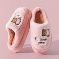 Couple Winter Plush Slippers 2026 Chunky Platform Cute Bear Furry Fur Slippers for Women Soft Sole Plus Size Fluffy Home Shoes