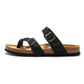 2025 Summer Women's Shoes Fashion cork Slippers Trendy couple beach shoes Casual comfortable flat slippers Zapatos Homme