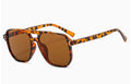 Women Men Square Sun Glasses Retro Polygon Sunglasses Female Vintage Fashion Oculos De Sol Double Beam UV400 Eyeglasses