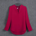Plus Size Blouse Clothing Women Long Sleeve Shirt Chiffon Blouse Ladies Top