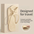 Foldable Travel Slippers Unisex EVA Flip Flops Hotel Non Slip Bathroom Indoor Outdoor Portable Lightweight Comfortable