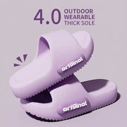 Unisex Thick Sole Slippers Women Men Soft EVA Cloud Cushion Indoor Outdoor Shoes Anti-Slip Bathroom Shower Slides Beach Sandal