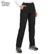 Women Pants TRVLWEGO Winter Women Camping Hiking Pants Travel Soft Shell Warm Waterproof Fleece Windproof Outdoor Trekking Trousers
