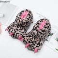 Winter Warm Soft Indoor Floor Slippers Couple Shoe Paw Funny Animal Christmas Monster Claw Plush Home Cotton Shoes for Men Women
