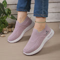 Women's Breathable  Slip-On Sneakers Comfortable Non-Slip Walking Shoes for Elderly Casual Sport Shoes