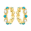 Original 2026 S925 Sterling Silver Zircon 18K Gold Lining Vintage Hoop Earrings for Women Birthday Party Wedding Gift Jewellery