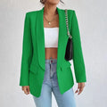 Spring Women Jacket Solid Polyester Cotton Non Strech Long Sleeve Office Lady Blazers New Fashion In Outerwears Coats