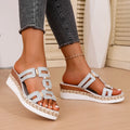 Large Size Roman Style Women's Sandals Open Toe Beach Slippers Summer Wedges Comfortable Outdoor Slip-On Shoes for Women