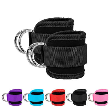 Gym Ankle Cuffs 1PC Adjustable D-Ring Ankle Wrist Cuffs Padded Strap Brace Support Gym Workouts Kickback for Cable Machine Legs Glutes Exercises