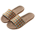 Indoor Slippers Lightweight Soft Cotton Floral Floor Shoes Fashion Retro Home Slippers Antislip Couple Shoes