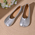 Japanese Style Tabi Ninja Shoes Women Cozy Leather Flats Split Hoof Toe Loafers Femme Mary Jeans Mocasines Ladies Ballerina Shoe