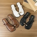 Fashionable Best Selling New Comfortable and Lightweight Women's Shoes Size 41 Summer Elegant Round Toe Casual Flat Slippers