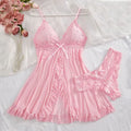 Women Lingerie Slip Summer Sexy Lingerie Dress Women Lace See Through Nightdress Sleepwear Solid Slim Soft V Neck Full Slip Sleepwear & Dresses