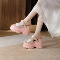 2025 New Women Sandals Women Slippers Black Wedge Platform Open Toe Women Orthopedics Thick Bottom Beach High Heels Slides