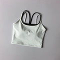Contrast Color Sports Bra for Women to Wear Running Training Fitness Bra Gym All-in-one Shockproof Yoga Vest Pilates Tops