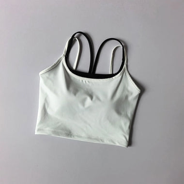 Contrast Color Sports Bra for Women to Wear Running Training Fitness Bra Gym All-in-one Shockproof Yoga Vest Pilates Tops