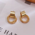 Vintage Multiple Small Circle Round Drop Earrings Silver Golden Color Metal Geometry Dangle Earrings for Women Party Jewelry