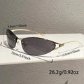 Women Sunglasses New Y2K Girl Technology Fashion Sunglasses Metal Cat-eye Sun Glasses for Women Trendy Brand Men Outdoor Travel Eyewear