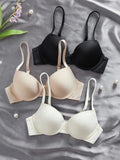 PEACE IN LOVE Solid Basic Women Bras Seamless Thin Cup Push Up Bra Everyday Comfort Underwire Lingerie