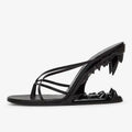 Fashion Super High Strange Heel Mules For Women Narrow Band Summer Slippers Sexy Night Club Party Shoes