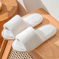 2026 Winter Women Winter House Furry Slippers Non-Slip Casual Indoor Flats Floor Shoes Ladies Flip Flops Warm Shoes Solid Colors