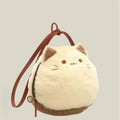 Cute Fluffy Kitten Plush Backpack Lovely Cartoon Cat Clutch Bag Adorable Soft Handbag for Women Girls Kids Daily Shopping Travel