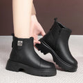 Women White Platform Leather  Boots 2026 New Lace Up With Double Side Zippers Thick Lug Sole Casual Style Fashion ALL Seasons