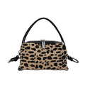 Women'S Handbag 2026 Small Square Bag Leopard Print Design Minimalist Shoulder Bags Commuter Frosted Mini Crossbody Bags