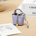 New Mini House Small Bag Leather Handheld Portable Hand Rope Bluetooth Earphone Bag Zero Wallet Multi Functional Small Bag