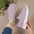 Women's Breathable  Slip-On Sneakers Comfortable Non-Slip Walking Shoes for Elderly Casual Sport Shoes