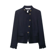 Women's Blazers Jackets 2026 zartins Eleant Fashion Outwear Long Sleeve Tops With Button Solid Jackets Casaco Femme Woman Coat