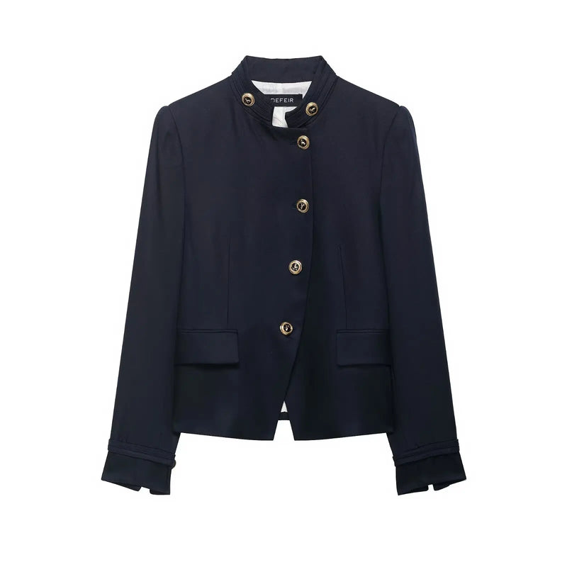 Women's Blazers Jackets 2026 zartins Eleant Fashion Outwear Long Sleeve Tops With Button Solid Jackets Casaco Femme Woman Coat