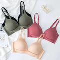 Japanese Style Seamless Push-Up Bra Comfort Wireless Underwear Women's Deep V Neck Bralette 3/4 Cup Daily Comfort Lingerie S-XL