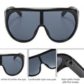 Women Sunglasses Y2K Oversized Shield Mask Sunglasses Women Futuristic Visor One-Piece Steampunk Big Frame Goggles Punk Shades Windproof Eyewear