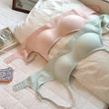 Seamless Low-necked Bra Shockproof Close-fitting Square-cut Collar Bralette Adjustable Lingerie