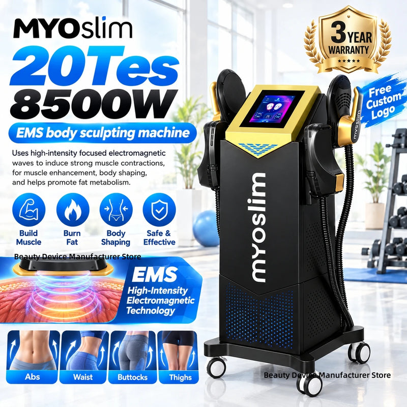 20Tes 8500W EMS Body Shaper Muscle MYOslim Stimulator Fitness Equipment Slimming Machine for Beauty Salon Gym Spa Professional