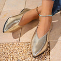 Women Flats New Leather Luxury Loafers Shoes Pointed Toe Elegant Mary Janes Shoes for Women Comfortable Outdoor Sneakers Women