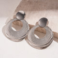 Women's Earrings Metal Personalized Hollow Circle Metal Earrings, Fashionable and High-end Women's Jewelry Accessories, Trendy Party Pendant Earrings