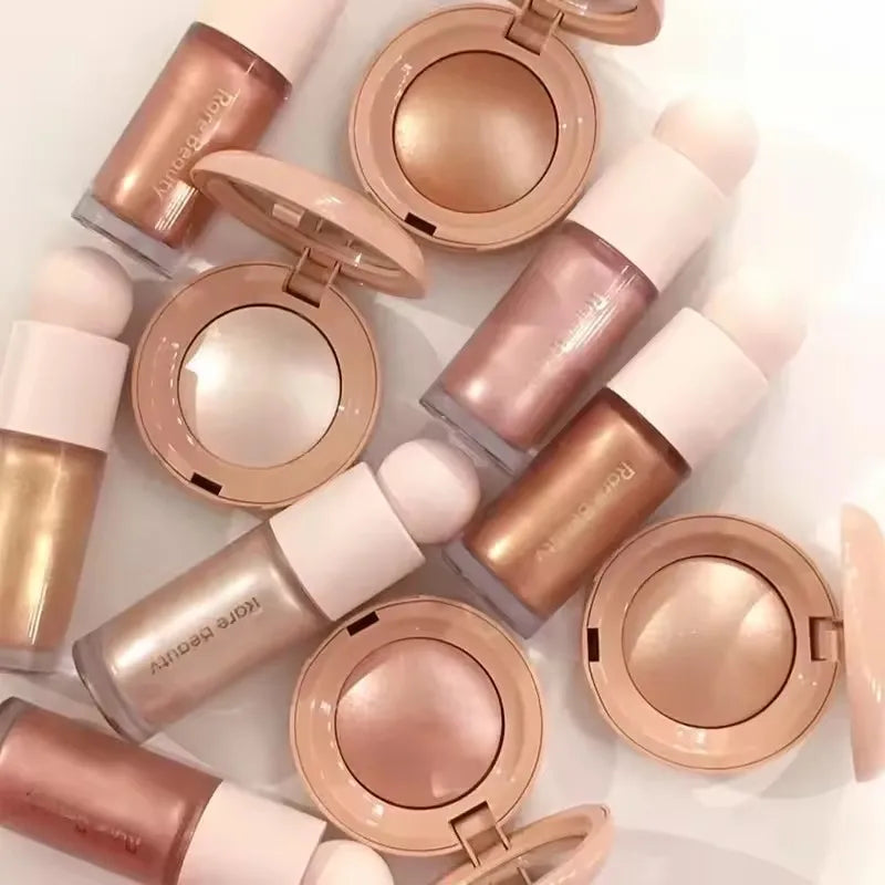 Rare Beauty Light Silky Touch Highlighter Soft Pinch Liquid Blush Positive Light Lqiuid Luminizer Stay Vulnerable Melting Blush
