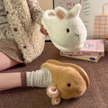 Fashion Winter Collection Cute Rabbit Shaped Women Slippers Soft and Warm Home Shoes Comfortable Fuzzy Thick Shoes for Women