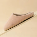 Elegant Plain Women's Winter Slippers Warm Soft Plush Non-Slip Comfortable Casual Indoor Outdoor Couple Shoes