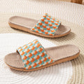 Indoor Slippers Lightweight Soft Cotton Floral Floor Shoes Fashion Retro Home Slippers Antislip Couple Shoes
