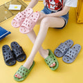 Unisex EVA Drainage Slides, Quick-Drying Non-slip Bathroom Slippers, Hollow Out Summer Indoor & Outdoor Beach Shoes