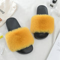 Women Slippers Faux Rex Rabbit Fur Slippers Slides For Women Luxury Designer Sandals On Summer Furry Slippers Flip Flops Shoes Plus Size Shoes